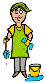 150x273 Cleaning Lady Clipart