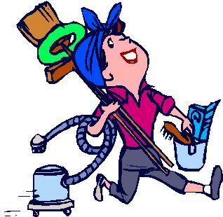 318x310 Cleaning Lady Cartoon