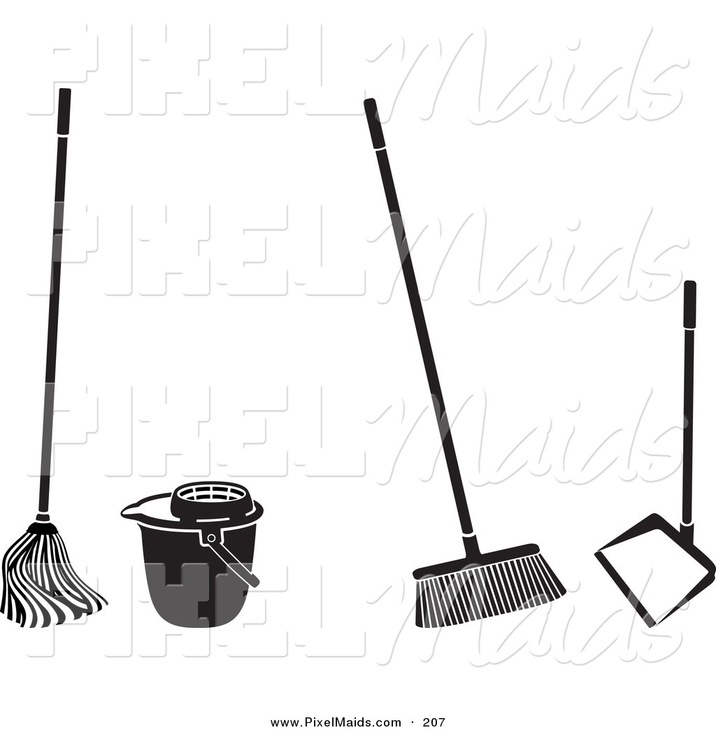1024x1044 Clipart Of A Digital Set Of Cleaning Tools By Frisko