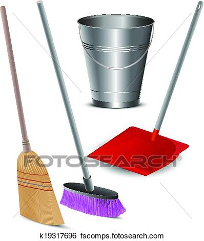 398x470 Clip Art Of Cleaning Tools K19317696