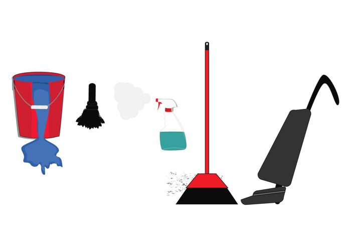 700x490 House Work(Cleaning Supplies) Vectors
