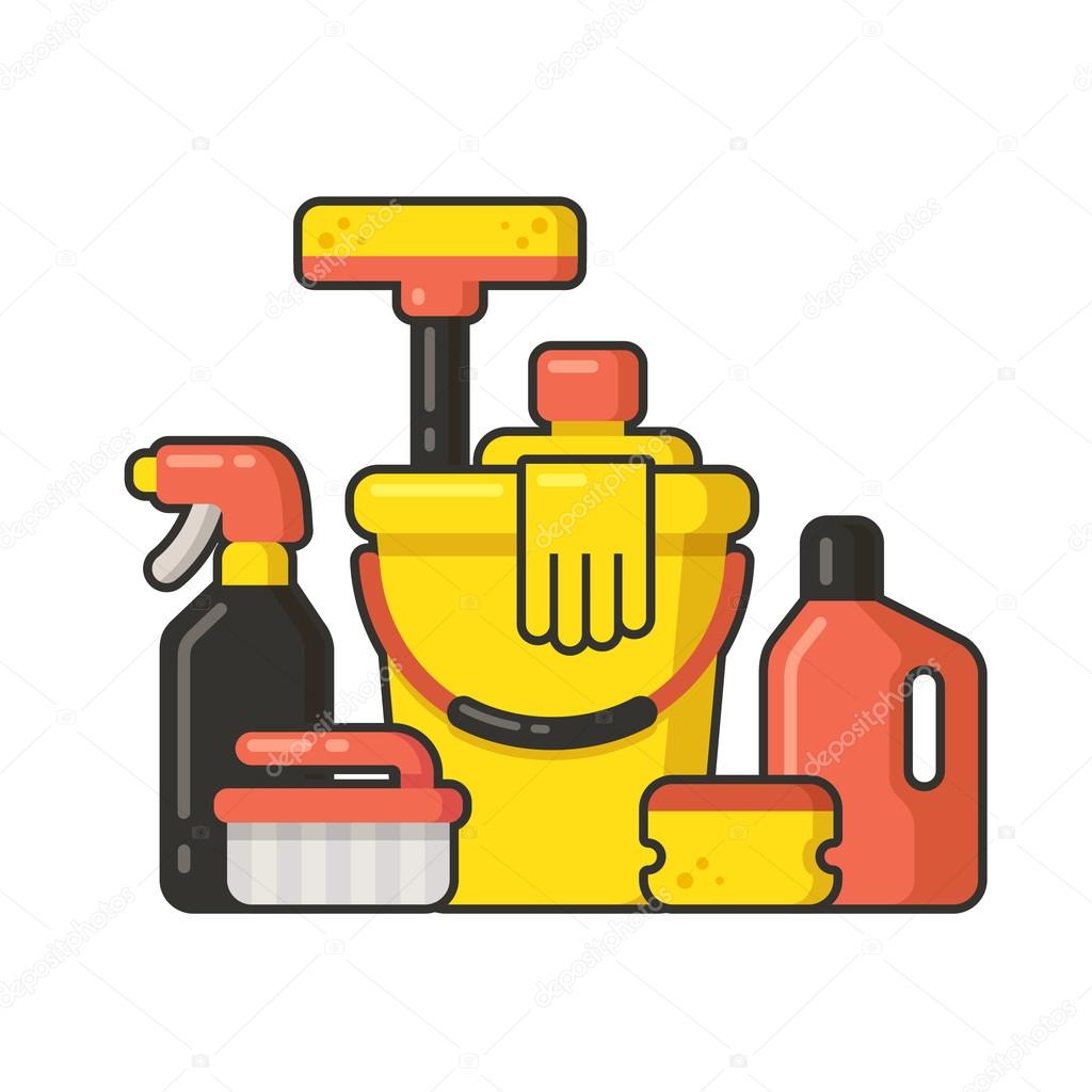 1024x1024 Cleaning Supplies Stock Vector Sudowoodo