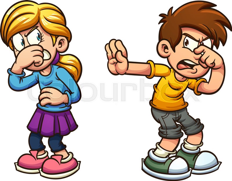 800x625 Kids Happily Running. Vector Clip Art Illustration With Simple