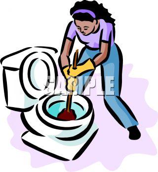 320x350 Cleaning Bathroom Clipart
