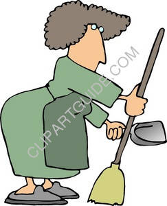 243x300 Clipart Illustration Of A Woman Janitor Cleaning