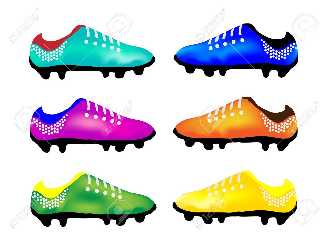 1300x975 676 Football Cleats Stock Vector Illustration And Royalty Free