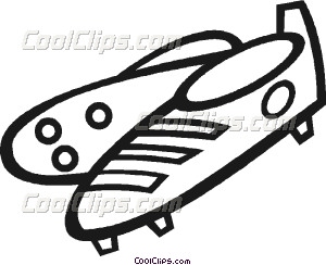 300x244 Soccer Cleats Vector Clip Art