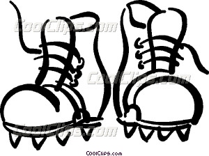 300x224 Hiking Boots Vector Clip Art