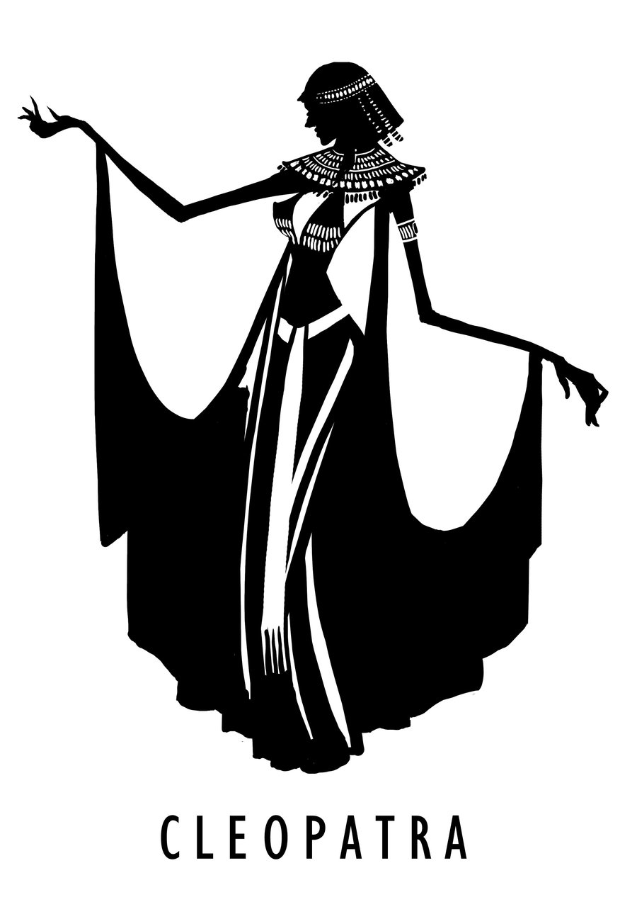 900x1273 Cleopatra Clipart Black And White