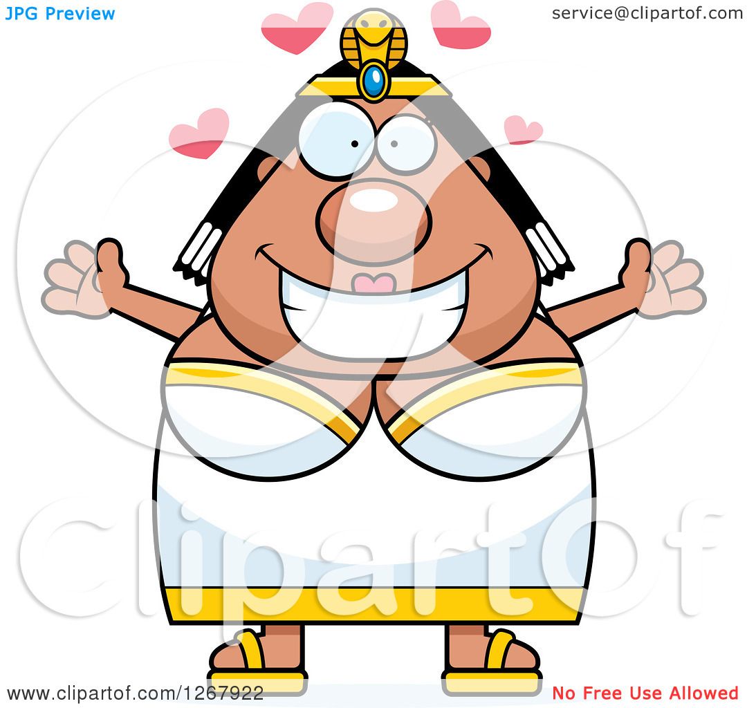 1080x1024 Clipart Of A Loving Chubby Cleopatra Egyptian Pharaoh Woman
