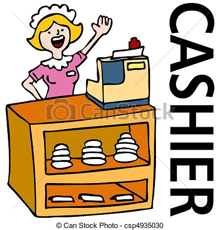 450x470 Grocery Store Clerk Clipart