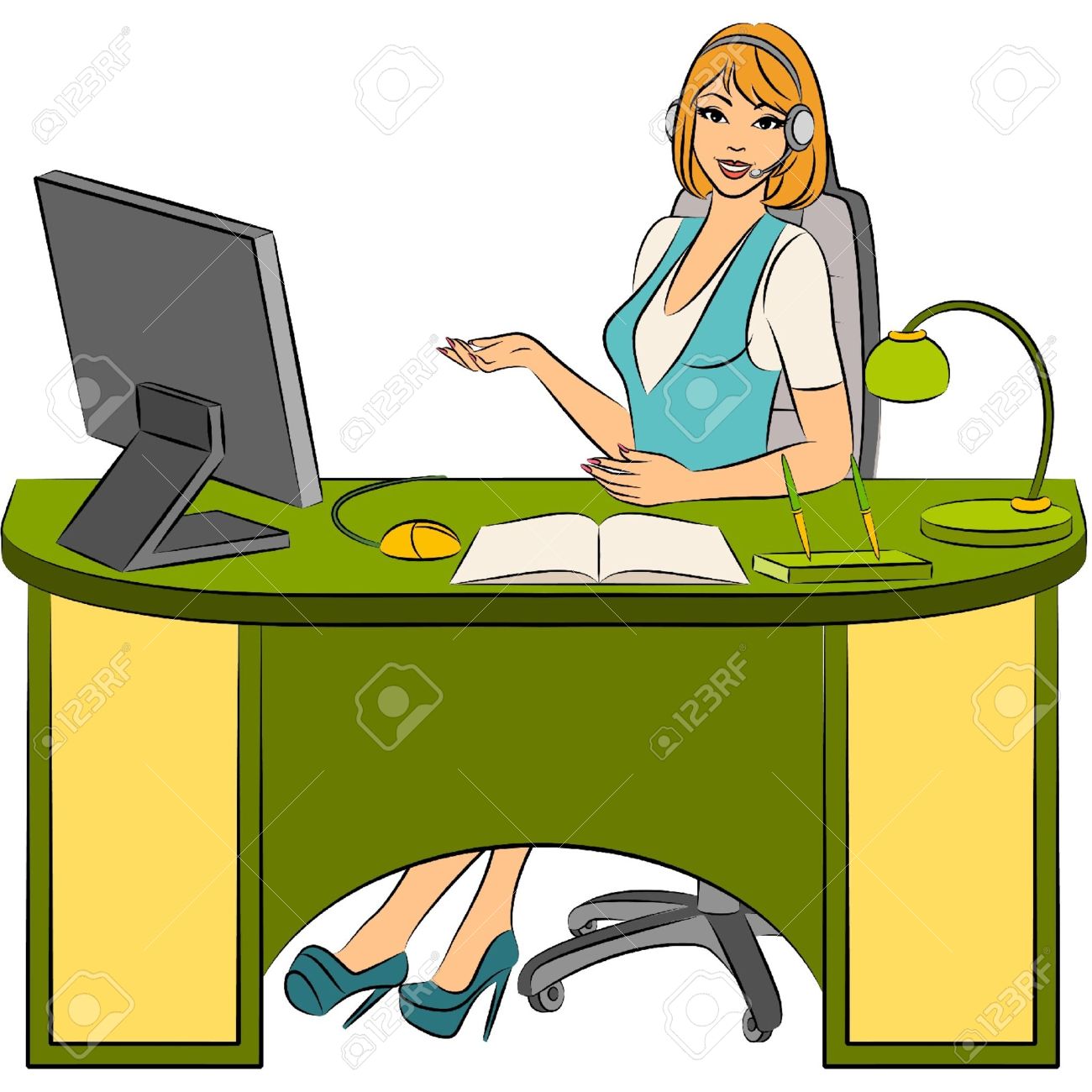 1300x1300 Office Clerk Clipart