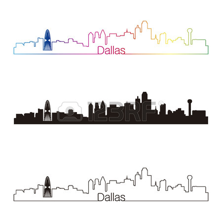 450x450 Richmond Skyline Linear Style With Rainbow In Editable Vector