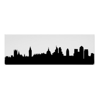 324x324 Skyline Silhouette Posters Zazzle