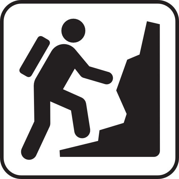 600x600 Hill Climbing White Clip Art