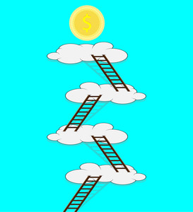 273x300 Boy Climbing Up Ladder Illustration Royalty Free Stock Image