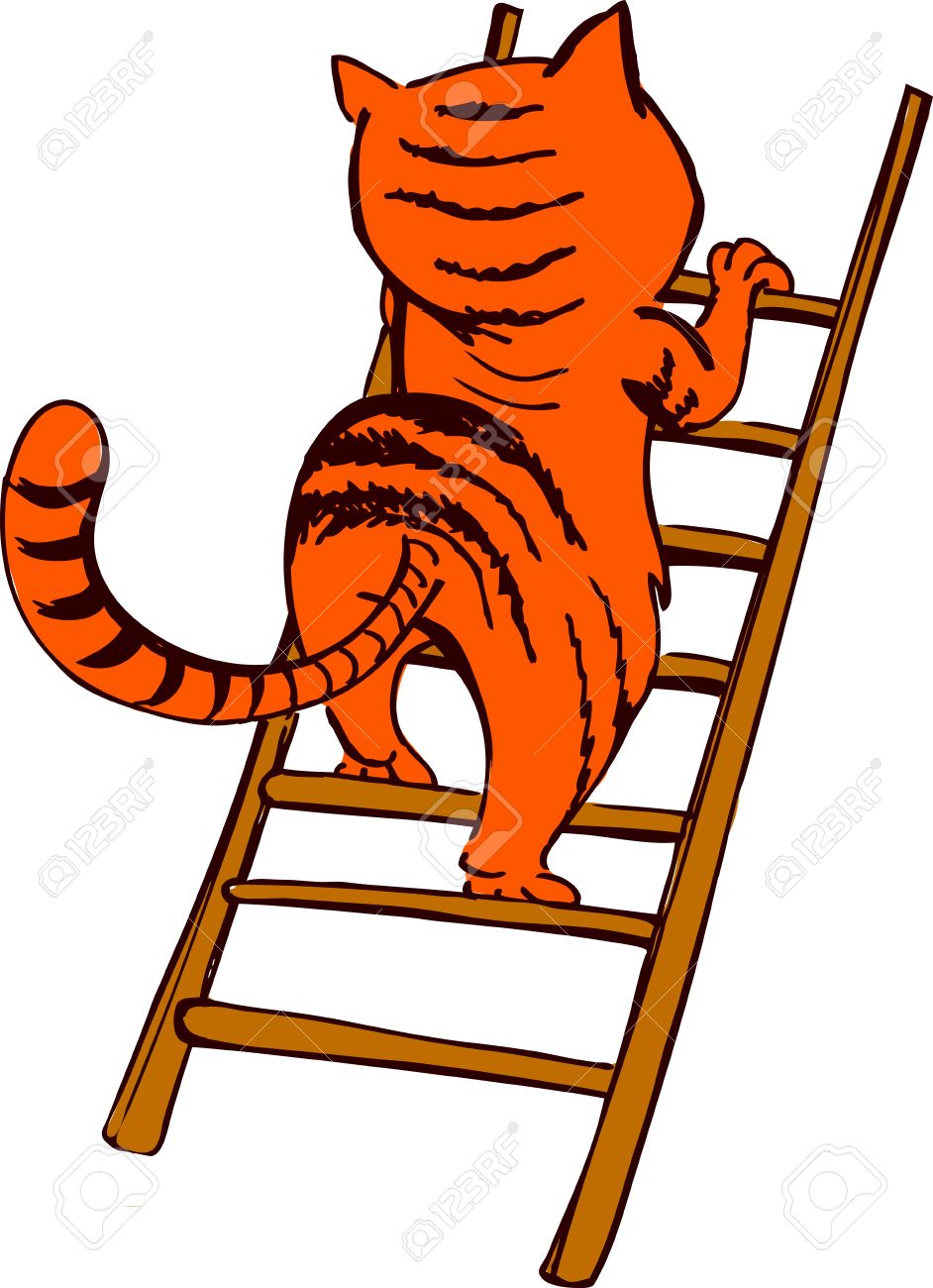 942x1300 Cat Clipart Climb