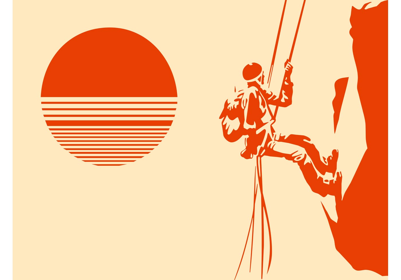 1400x980 Mountain Climber Silhouette Free Vector Art
