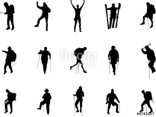 500x374 Mountai Climber Silhouettes Stock Image And Royalty Free Vector
