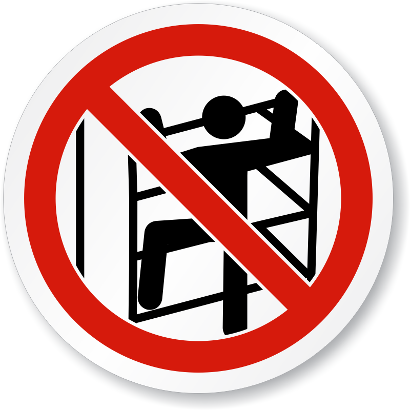 800x800 No Climbing Sign Clip Art