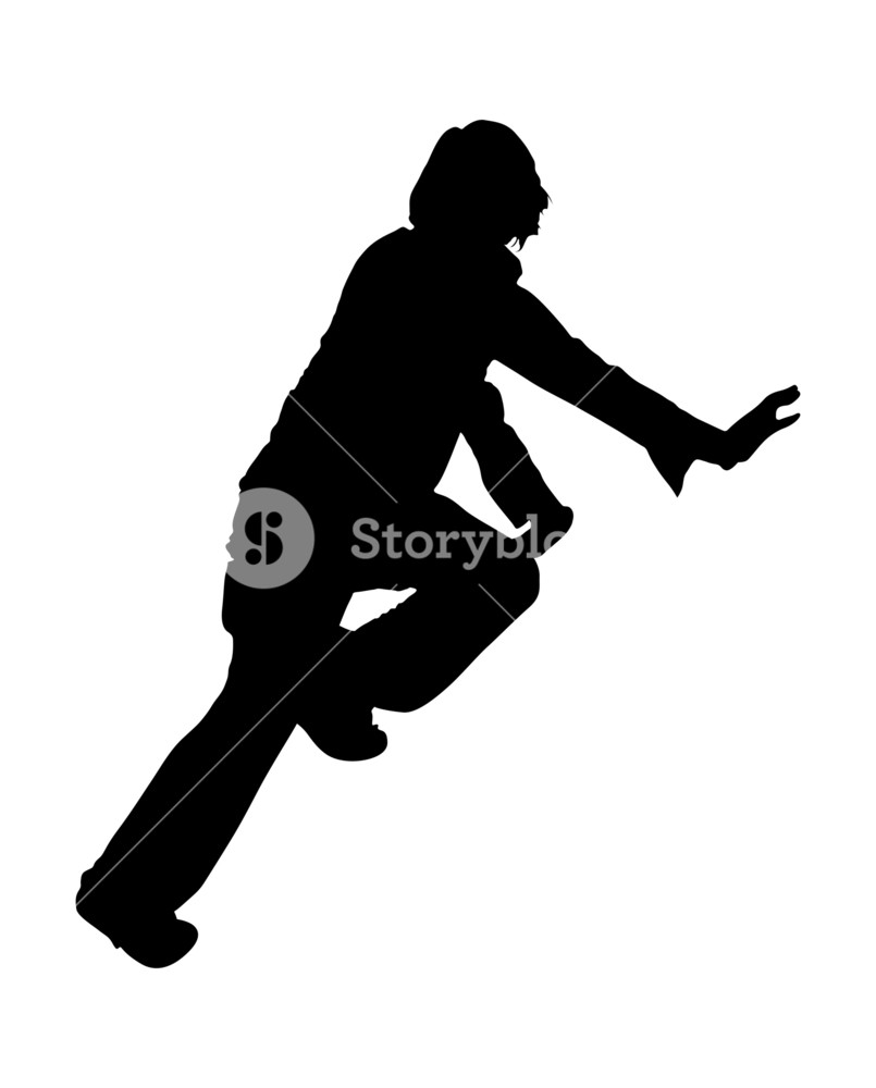 805x1000 Climbing Man Shape Royalty Free Stock Image