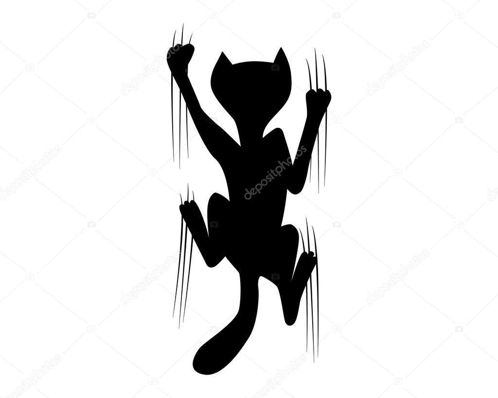 1024x819 Climbing Cat Silhouette Stock Vector Ankmsn
