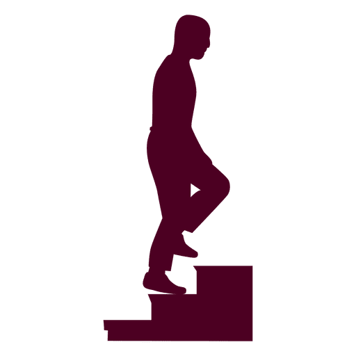 512x512 Man Climbing Stairs Silhouette