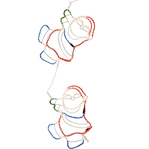 524x524 Werchristmas 180 Cm Large Animated Climbing Santa Rope Light