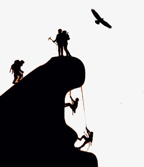500x580 Simple Rock Climbing Silhouette Illustration, Simple, Rock