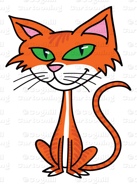 540x722 Cartoon Cat Clip Art Stock Illustration