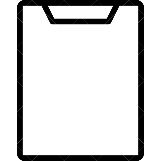 550x550 Clipboard Outline