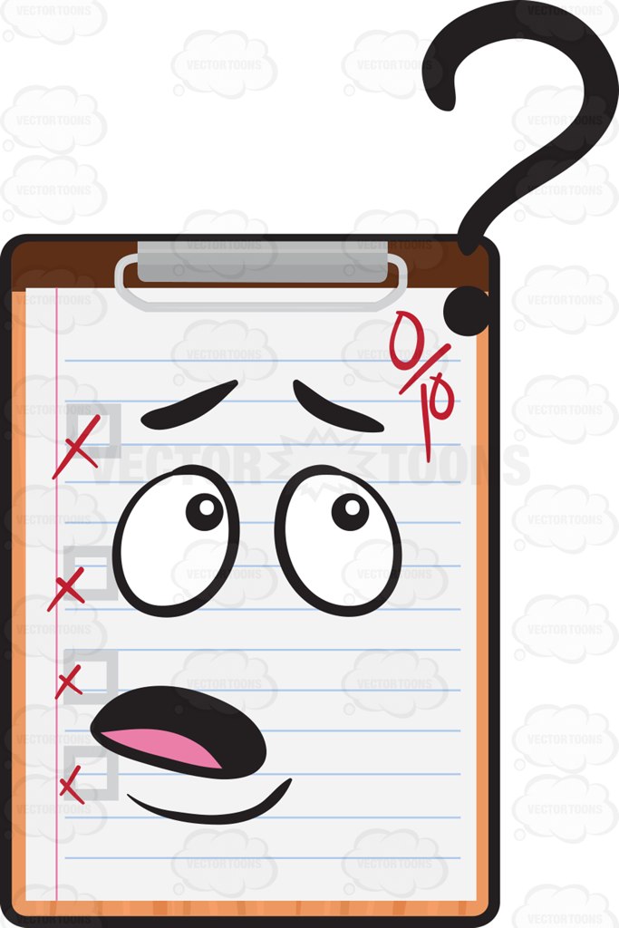 683x1024 A Curious Clipboard Cartoon Clipart