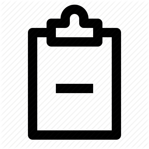 512x512 Board, Clipboard, Document, Minus, Note, Remove, Report Icon