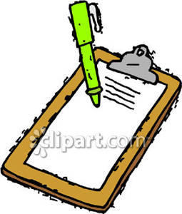 255x300 Clipboard And Pencil Clipart