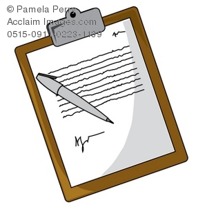 300x300 Art Illustration Of A Letter On A Clipboard