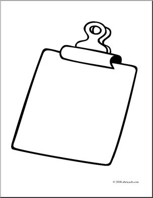 304x392 Clip Art Clipboard (Coloring Page) I Abcteach