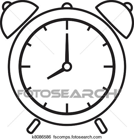 450x468 Clip Art Of Alarm Clock K8086586