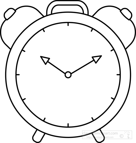 525x550 Clock Clipart Outline