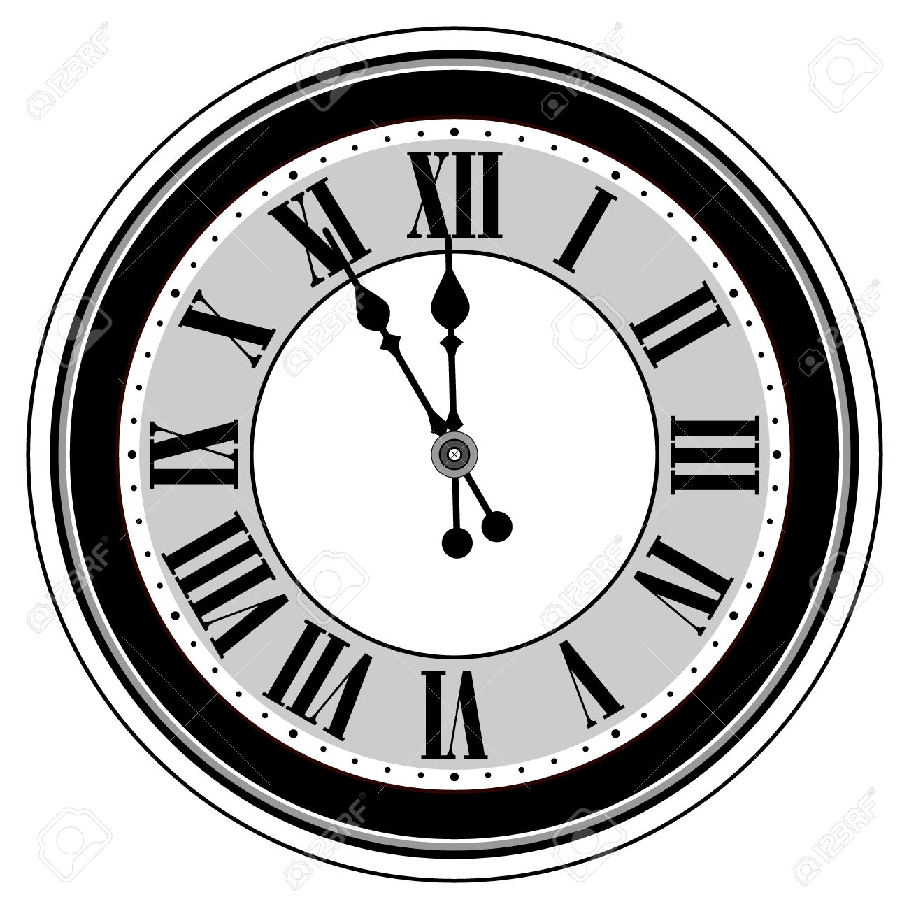 1300x1300 Clock Clipart Midnight