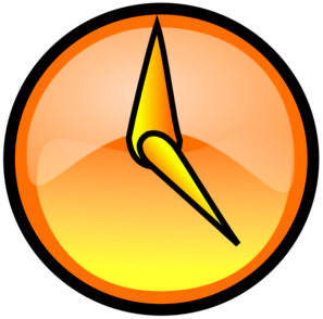 297x294 Orange Clock Clip Art
