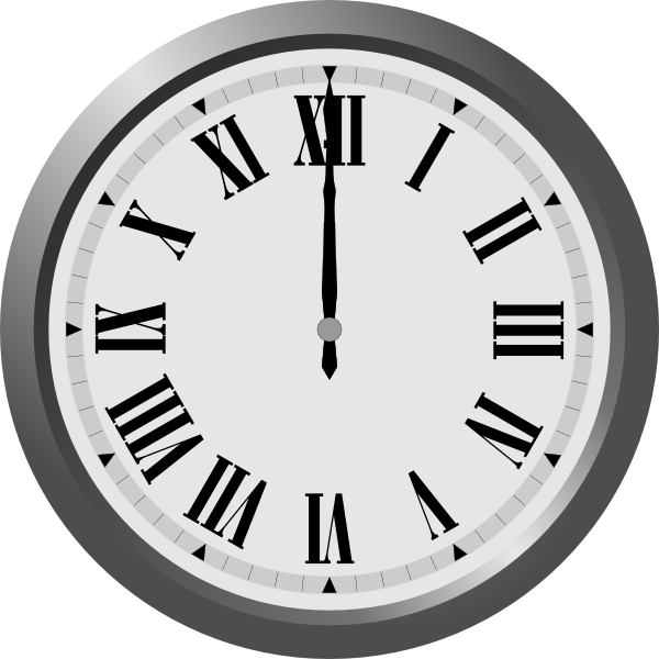 600x600 Clip Art Clock Clipart Image 4