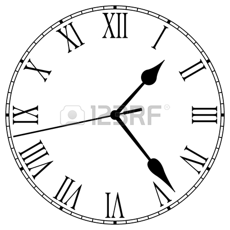 450x450 Clock Face With Roman Numerals Royalty Free Cliparts, Vectors,