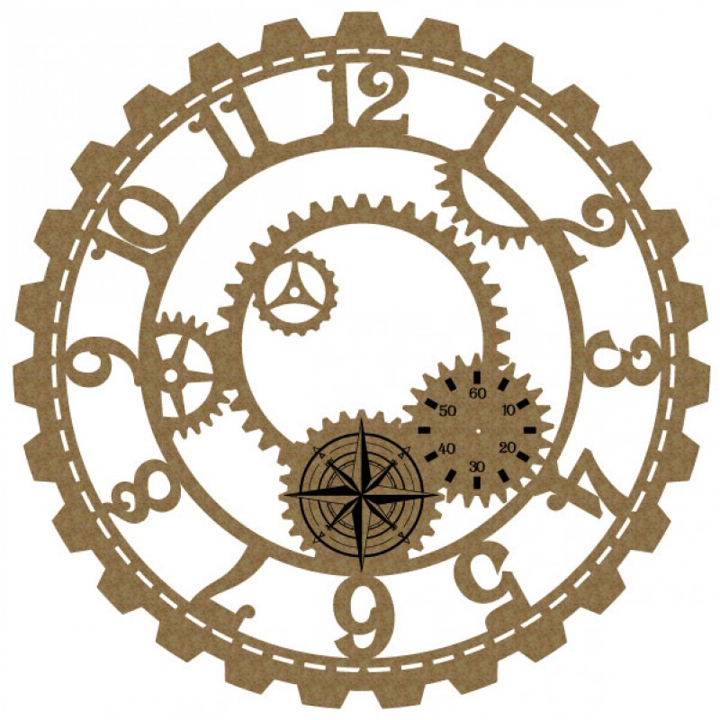 800x800 Steampunk Clock Face 4