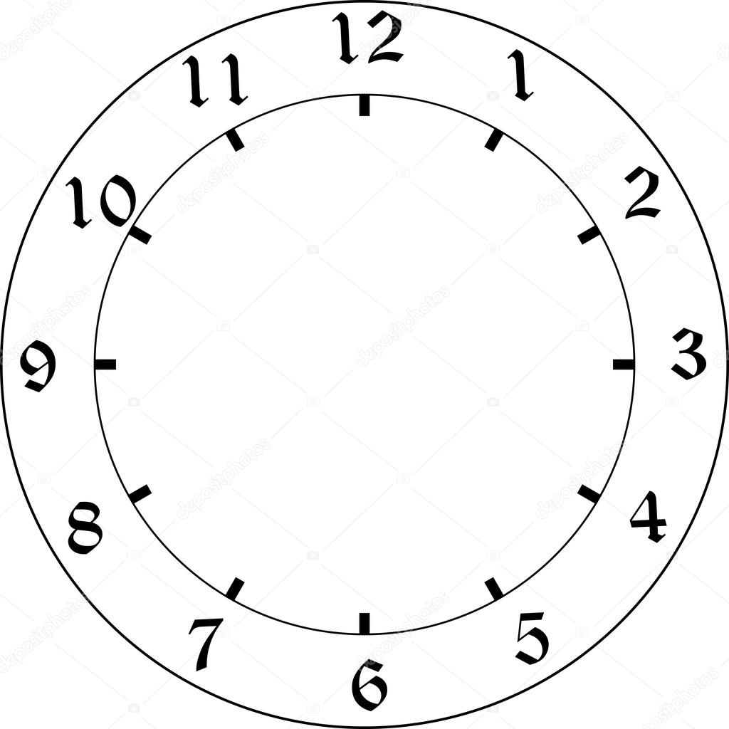 1024x1024 Clock Face Stock Vector Amekamura