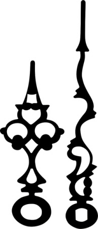 194x450 Fancy Style Clock Hands