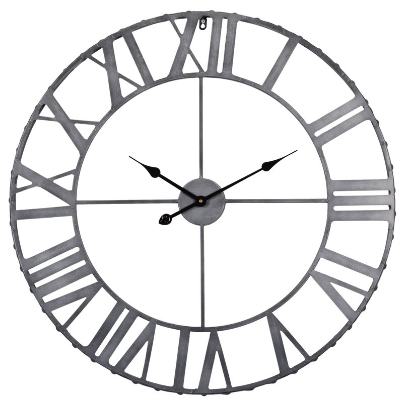 810x800 Rustic Metal Windmill Clock Wayfair