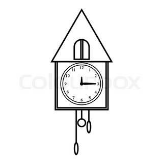 320x320 Square Wall Clock Icon. Outline Illustration Of Square Wall Clock