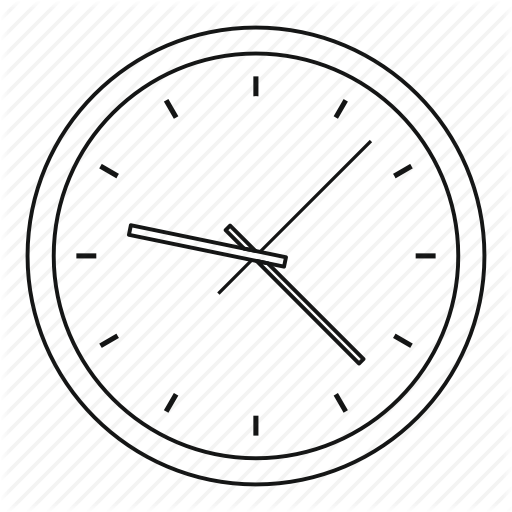 512x512 Clock, Line, Minute, Outline, Thin, Time, Wall Icon Icon Search