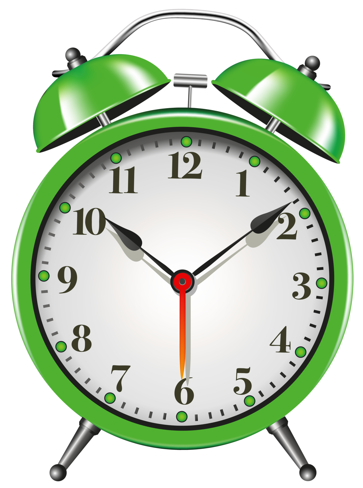 1173x1576 Green Alarm Clock Png Clip Art