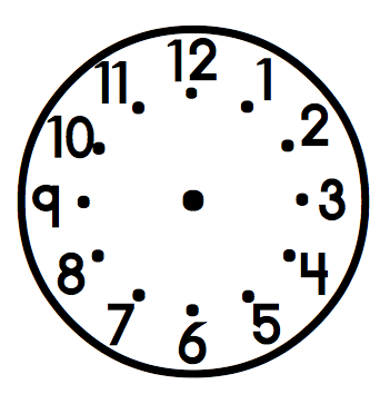 351x363 Blank Clock Clipart
